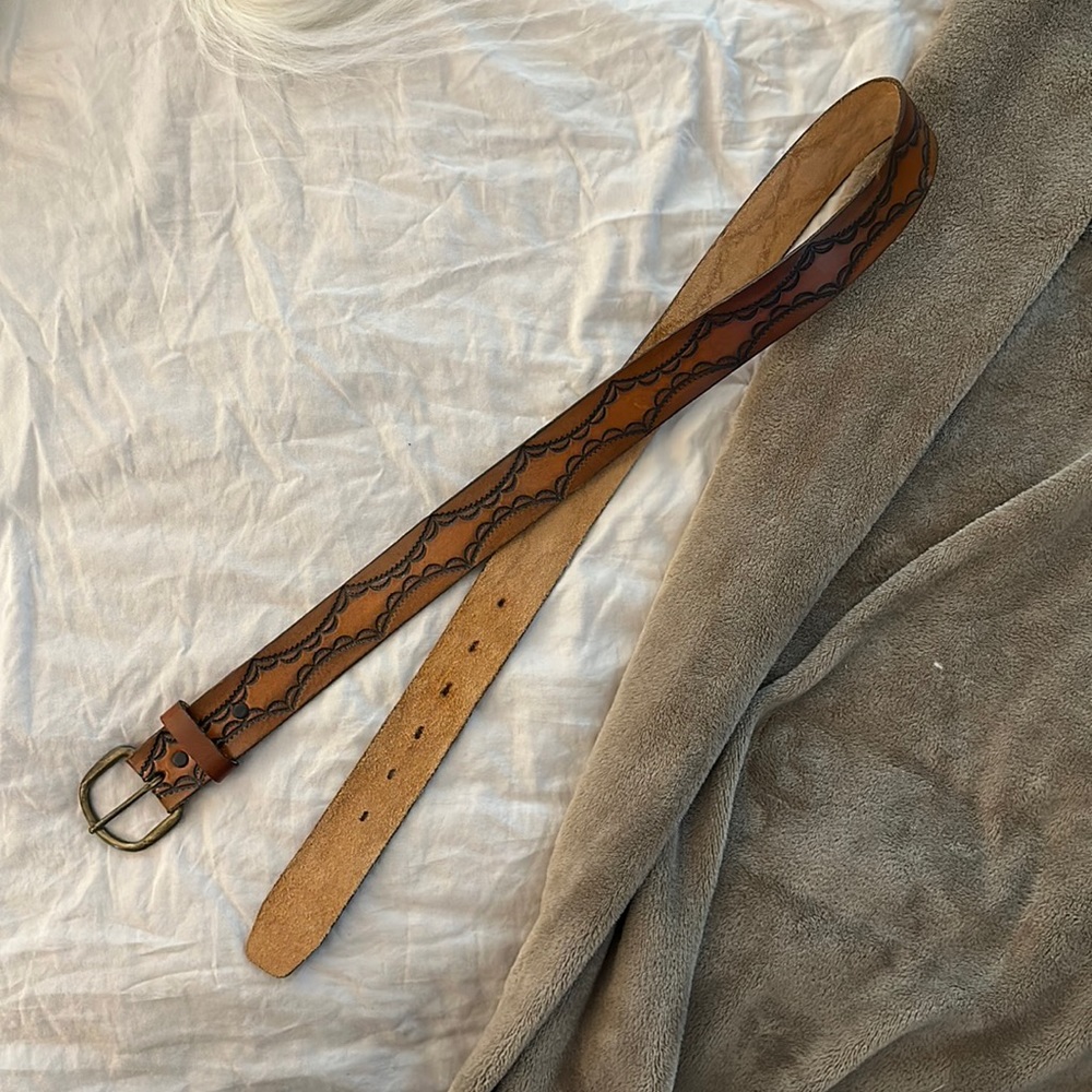 Vintage Western Leather Belt - Coastal Cowgirl